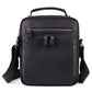 Crazy Horse Cowhide Leather Messenger Bag for Men Vintage Shoulder Crossbody Bags Handbag Bag Man Purse Sling Casual Day Pack Business Black