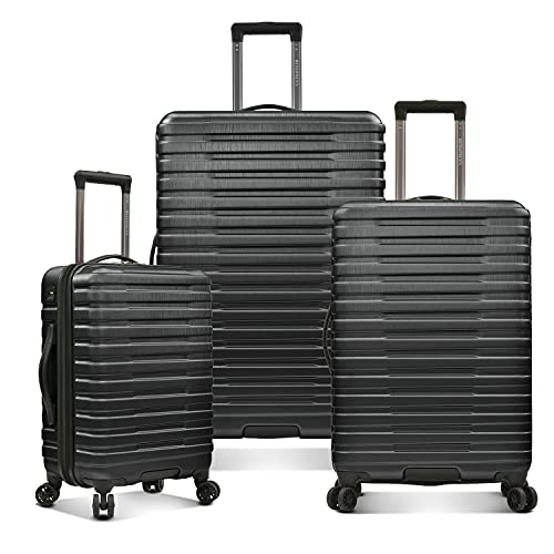 Boren Expandable Hardside Rugged Travel Luggage with 8 Spinner Wheels (3 Piece)