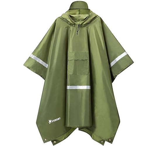 Hooded Rain Poncho for Adults