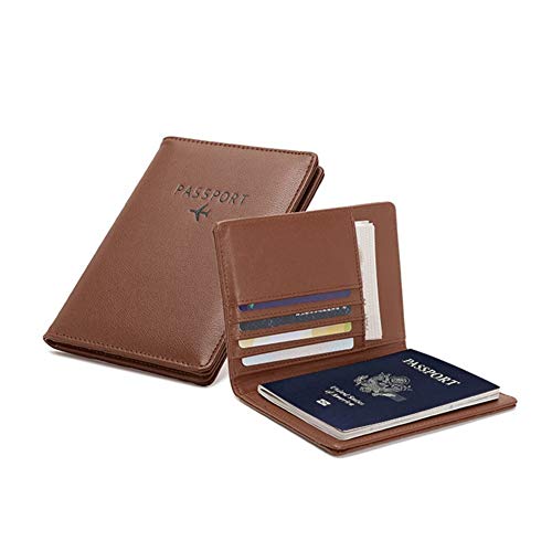 Travel Wallet & Family Leather Passport Holder Cover RFID Blocking Travel Wallet