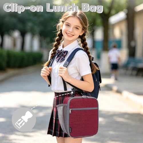 Kids Lunch box Insulated Soft Bag Mini Cooler Back to School Thermal Meal Tote Kit for Girls