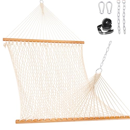 Lazy Daze Double Handwoven Rope Hammock for Outdoor Fits 12