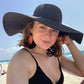 Women Twine Wide Brim Straw Hats Big Floppy Summer Hat Foldable Roll up Cap Beach Sun Hat UPF 50+