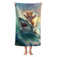 Cute Cat Beach Towel