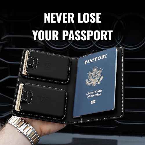 Passport Wallet with AirTag Holder