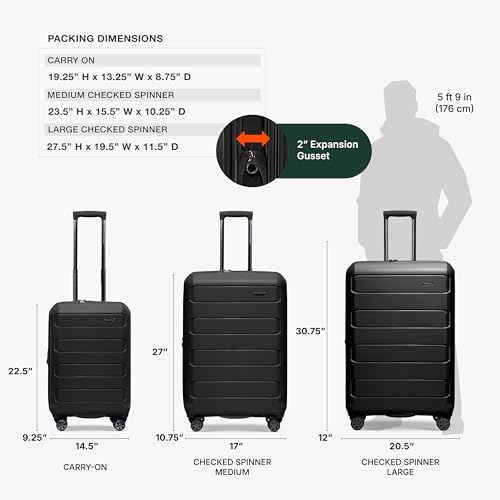 Pagosa Hardshell Expandable Luggage with Spinner Wheels (2 Piece)