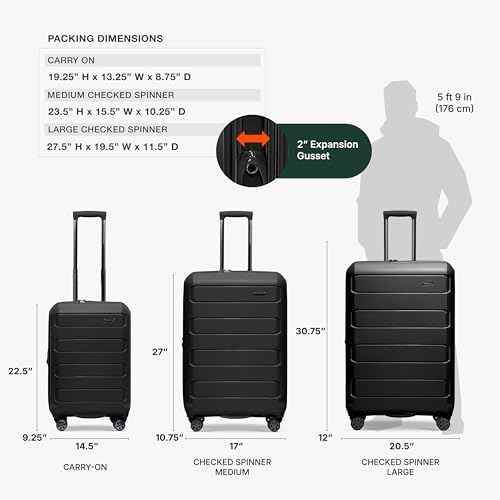 Pagosa Hardshell Expandable Luggage with Spinner Wheels