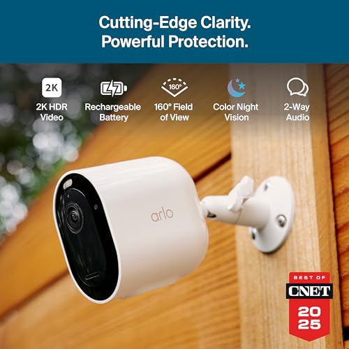 Pro Wireless Security Camera 2K HDR (2 Count)
