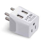 India, Nepal, Bangladesh Travel Adapter Plug with USB-A + USB-C - Type D - Usa Input - Ultra Compact - Safe Grounded Perfect for Cell Phones, Laptops, Camera (CTU-10)