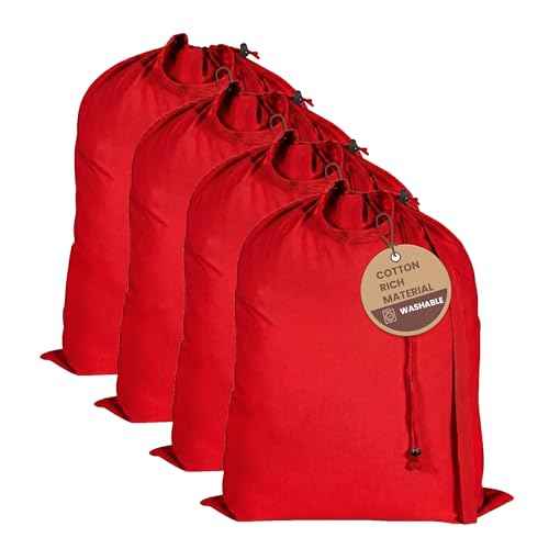 LFH Home Cotton Rich Large Premium Canvas Laundry Bag (4 Count)