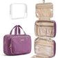 Toiletry Bag Hanging Travel Makeup Organizer with TSA Approved Transparent Cosmetic Bag Makeup Bag for Full Sized Toiletries (2 Count)