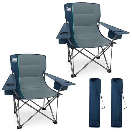2 Pack Oversized Folding Camping Chair for Adults (2 Count)