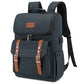 Vintage Backpack Travel Laptop Backpack with usb Charging Port for Women & Men College Backpack Fits 15.6 Inch Laptop Blue Brown