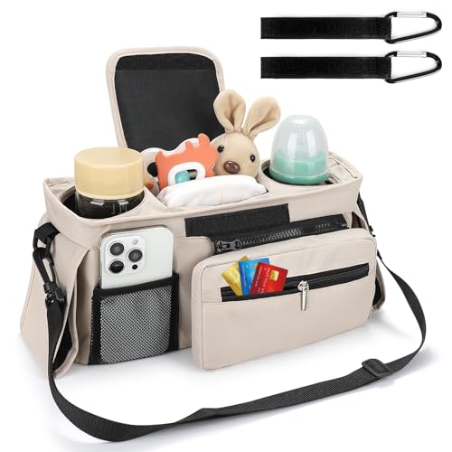 Universal Stroller Organizer with Insulated Cup Holder