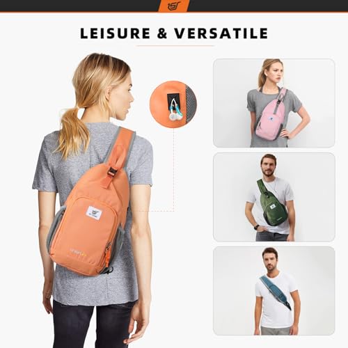 Sling Bag RFID Crossbody Sling Backpack Cross Body Shoulder Bag Travel Hiking Daypack for Women Men