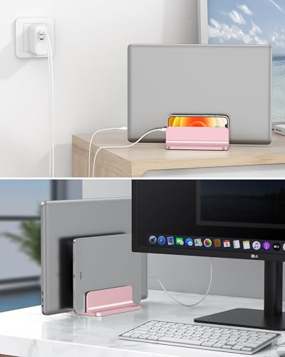 Dual Vertical Desk Laptop Stand Holder