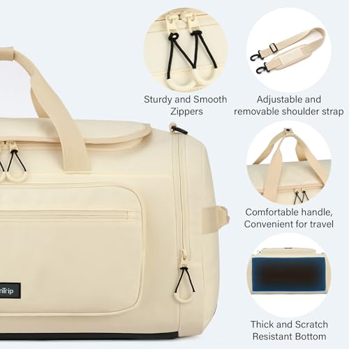 24 Inch Medium Travel Duffle Bag with Shoe Compartment
