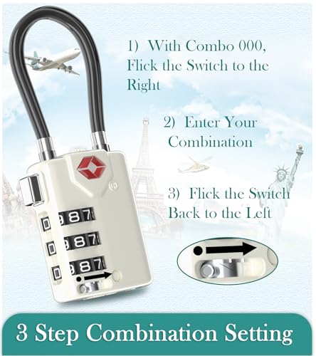 TSA Approved Luggage Locks (4 Count)