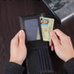 Wallet for Men RFID Blocking Genuine Leather Mens Wallets Bifold with 2 ID Window 13 Card Slots black