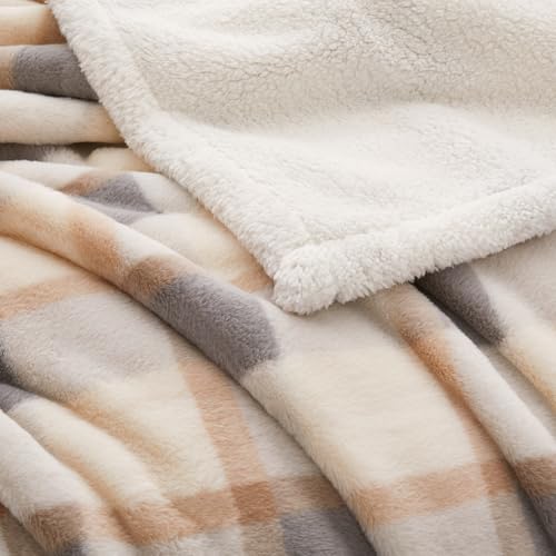 Super Soft Faux Rabbit Fur Sherpa Fleece Throw Blanket