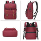 Vintage Backpack Travel Laptop Backpack with usb Charging Port for Women & Men College Backpack Fits 15.6 Inch Laptop Red Brown