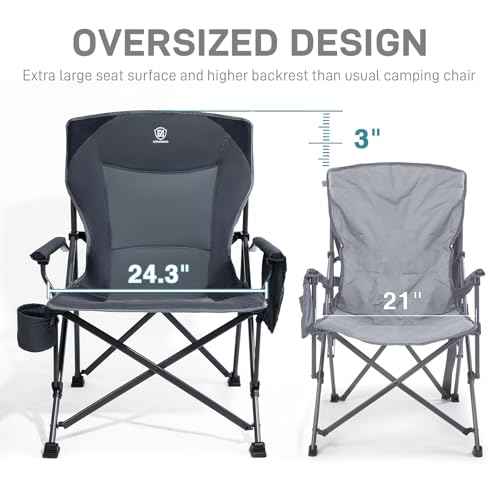 Oversized Folding Camping Chair for Adults (2 Count)