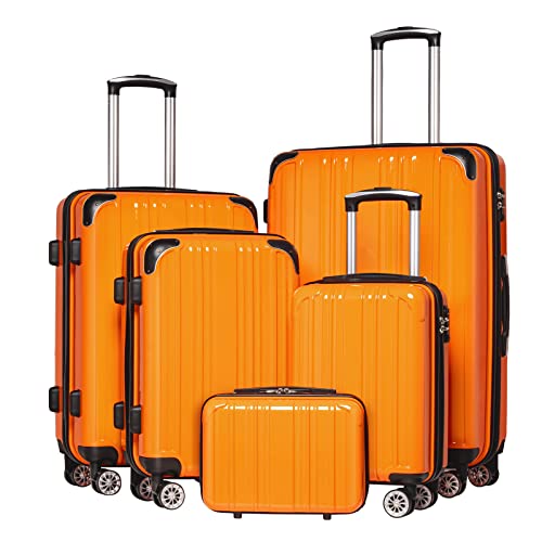 Luggage Set Lightweight and Durable Hardshell (5 Count)