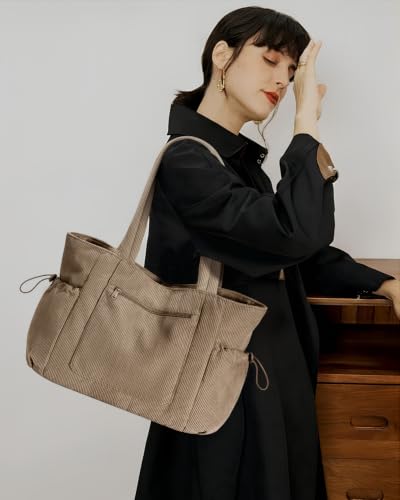 Oversized Work Tote Bag for Women with 40oz Cup Holder