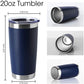 20oz Tumblers Stainless Steel Mugs with Lid Double Wall Vacuum Insulated Coffee Cups for Cold & Hot Drinks (12 Count)