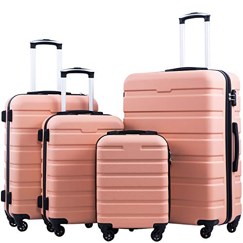 Luggage Set Lightweight Durable Hardshell (4 Count)