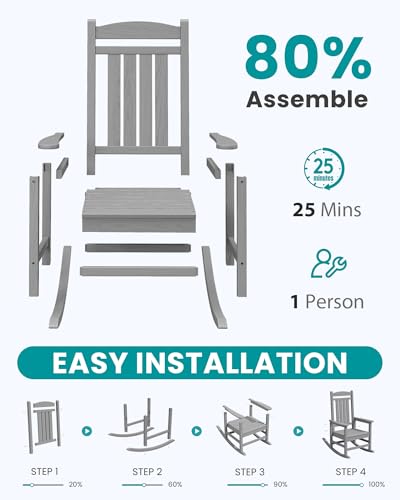 Outdoor Rocking Chair Set of 2 (2 Count)