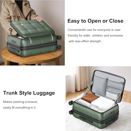 24 Inch Expandable Checked Luggage Hard Shell Suitcase