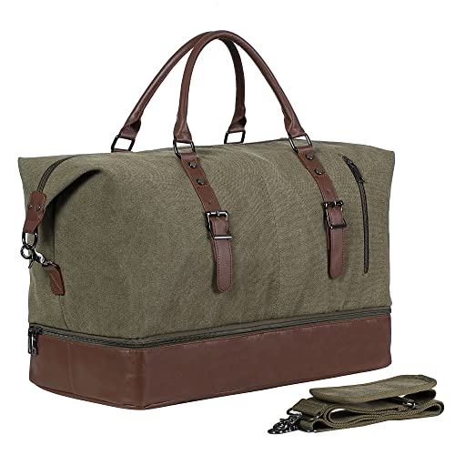 Leather Travel Bag with Shoe Pouch