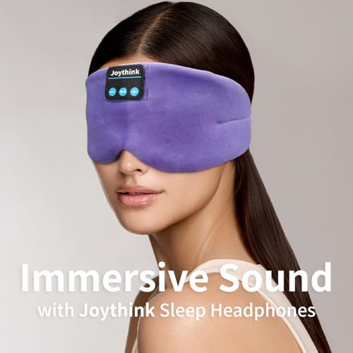 Sleep Headphones Bluetooth Sleep Mask Silk Headband Earphones Bluetooth Eye Mask for Sleeping On Side Blackout Soft Sleep Earphones Music Kids Children Eye Cover Purple