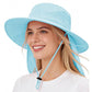 UPF 50+ Wide Brim Sun Hat with Neck Flap