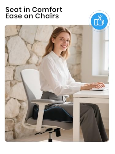 Large Memory Foam Office Chair Cushion Seat Pad (500 count)