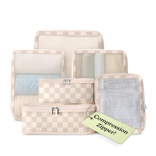 Space Saving Compression Packing Cubes for Women 6 (6 Count)