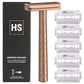 Razor Copper Double Edge Safety Razor with 5 Spare Blades