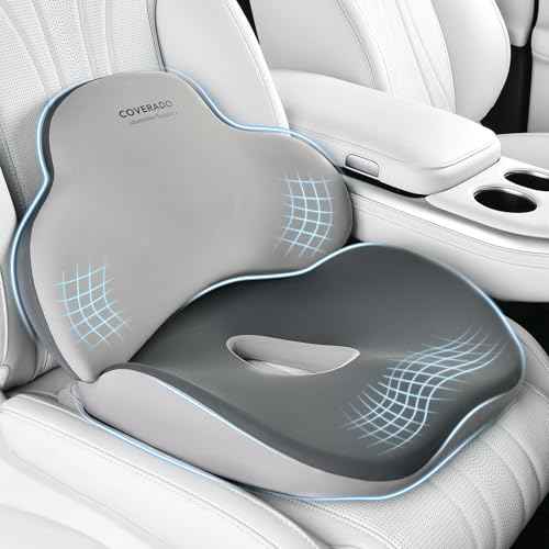 Car Seat Cushion and Lumbar Support Pillow