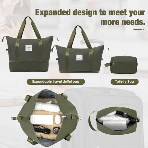 Softside Luggage Set Lightweight 3 Piece Suitcase with Duffel Bag (3 Count)
