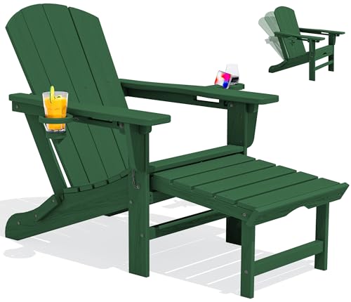 HDPE Folding Adjustable Adirondack Chair with Footrest