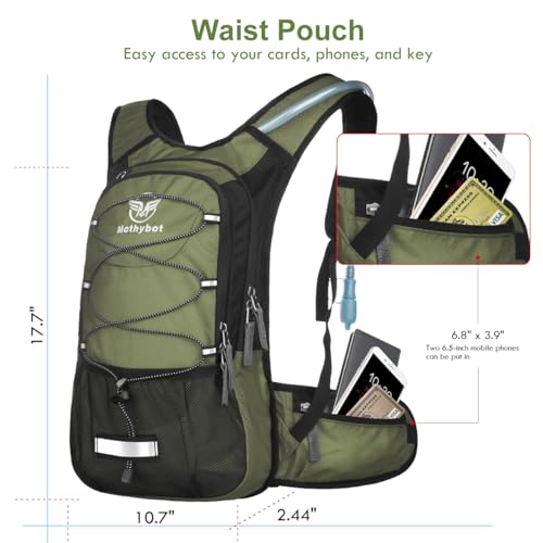 Insulated Hydration Backpack Pack with 3L BPA Free Leak Proof Water Bladder