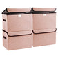 Linen Fabric Foldable Storage Cube Bin Organizer Basket with Flip (4 Count)