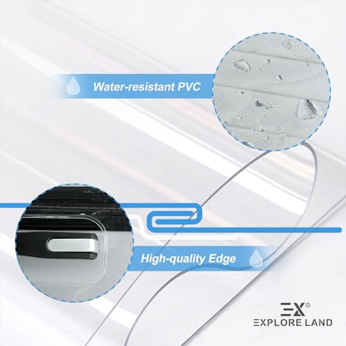 Clear Luggage Cover Tough Protector Fits for 18 Inches Suitcase for Travel Airplane