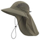 UPF 50+ Sun Hats for Men Women Wide Brim Fishing Hat with Neck Flap UV Protection Sunblock Safari Bucket Hat