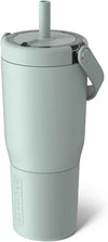 BrüMate Resa 25oz 100% Leakproof Travel Tumbler with Handle & Straw | Flexible SoftSip Straw | Silicone Sleeve for Durability | Stainless Steel | Cup Holder & Travel Friendly Water Bottle | (Sage)