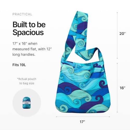 Sling 19L Foldable Packable Crossbody Grocery Bag for Men & Women