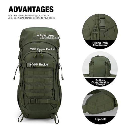 50L Hiking Survival Backpack