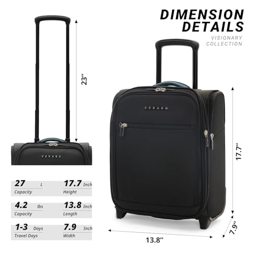 Underseat Carry On Luggage with Wheels