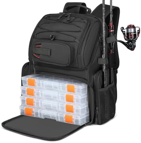 Fishing Backpack with Tackle Boxes